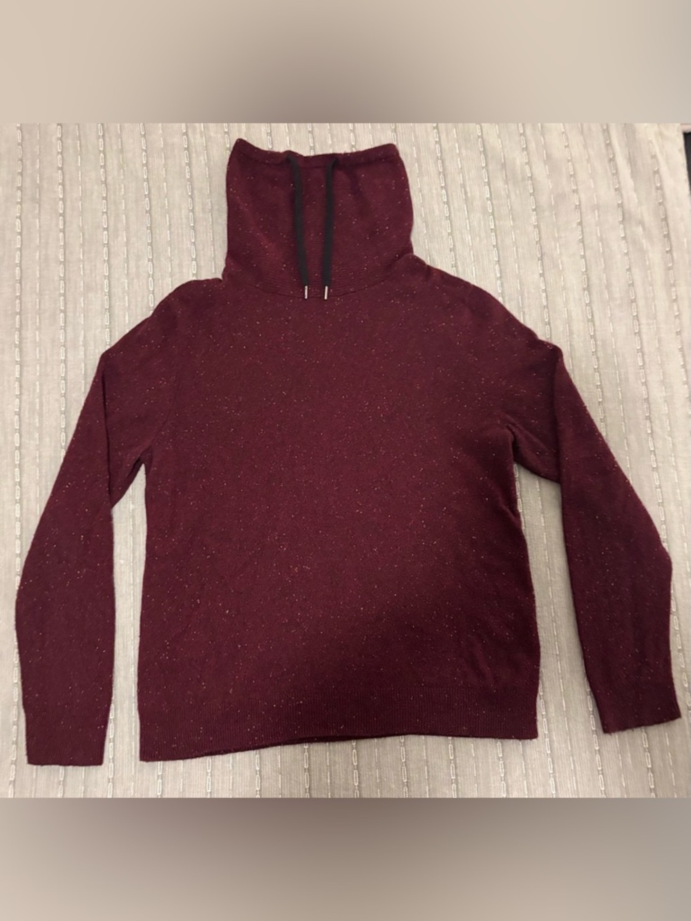 EUC Express Maroon Knit Funnel Neck Sweater with Fleck